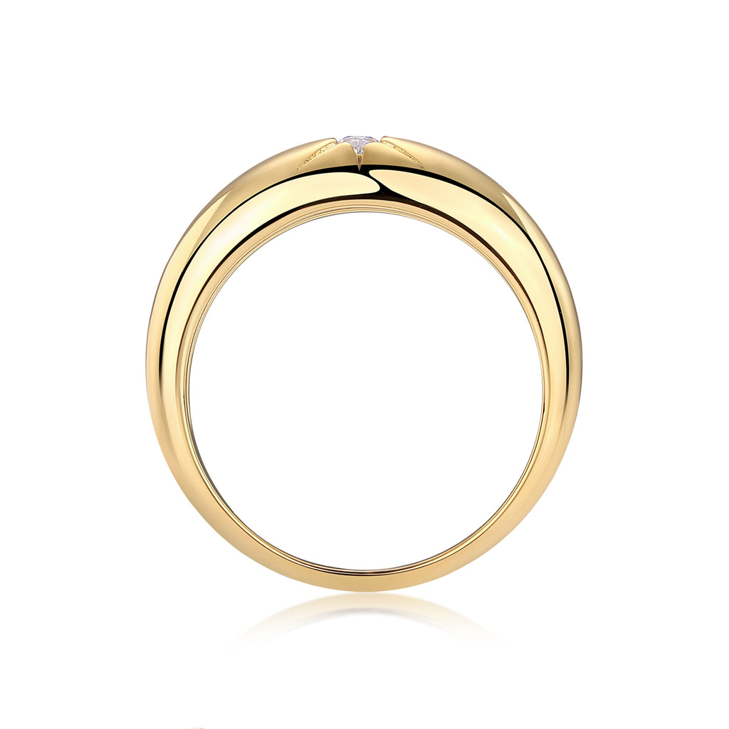 1Eight-prong Radiance - A Fashionable And Luxurious Jewelry Piece Set With Moissanite S925 Sterling Silver And Gold-plated Diamond Prohibit Tk Sales