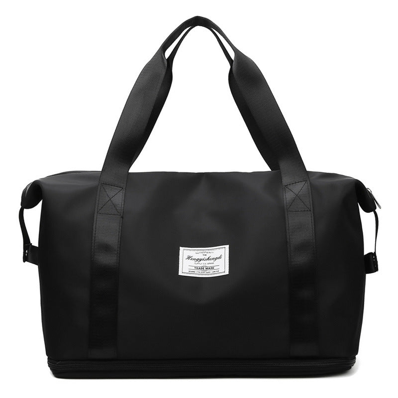 Large Capacity Expandable Gym Bag For Women - Waterproof Travel Duffel With Wet Pocket,Versatile Yoga Sports Bag With Shoe Compartment ,Stylish Tote & Shoulder Bag For Gym & Weekender